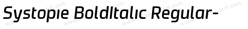 Systopie BoldItalic Regular字体转换